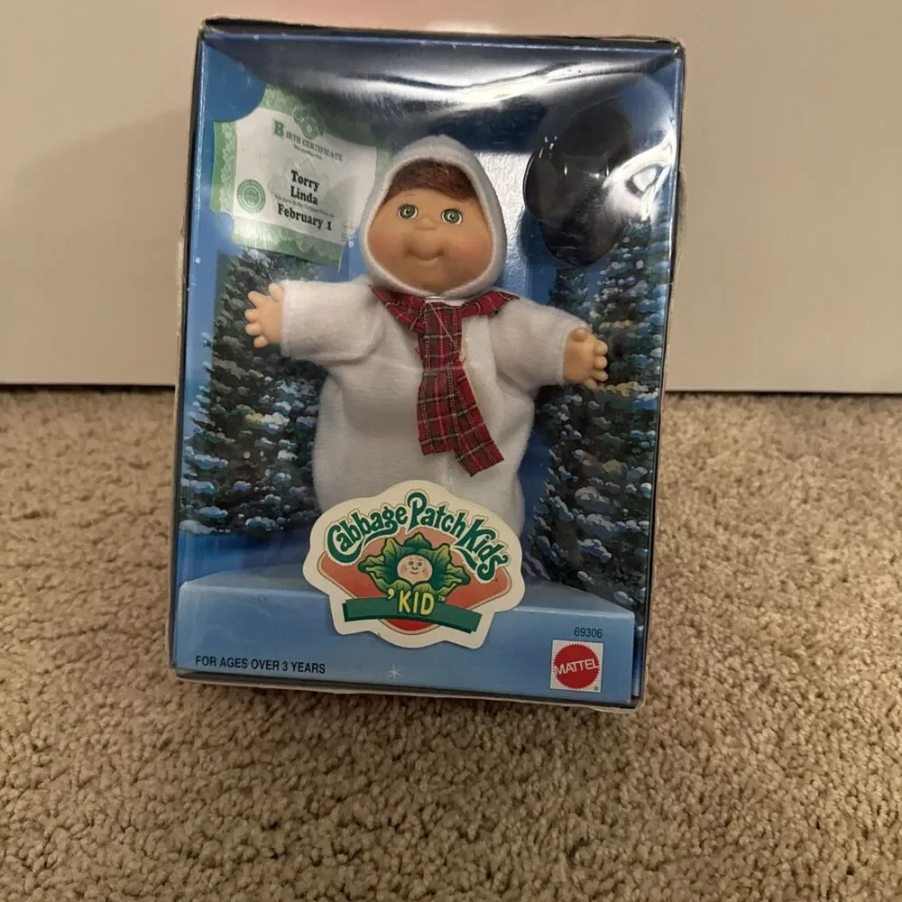 Vintage Cabbage Patch Kids NIB Mini Snowman Doll